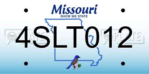 4SLT012 Missouri License Plate