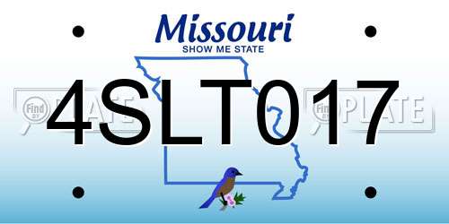 4SLT017 Missouri License Plate