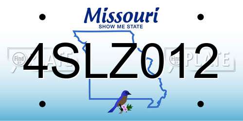 4SLZ012 Missouri License Plate