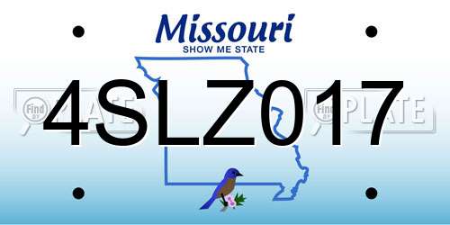 4SLZ017 Missouri License Plate
