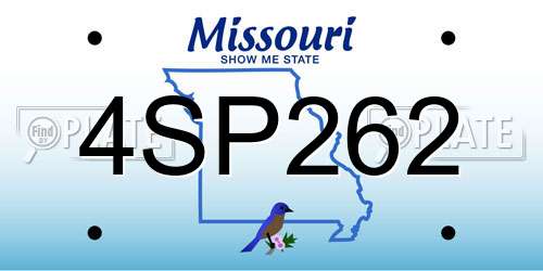 4SP262 Missouri License Plate