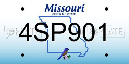4SP901 Missouri License Plate