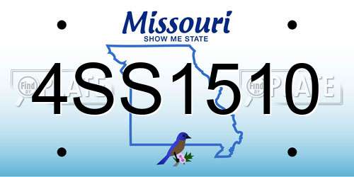 4SS1510 Missouri License Plate