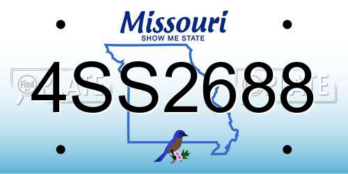 4SS2688 Missouri License Plate
