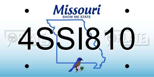 4SSI810 Missouri License Plate