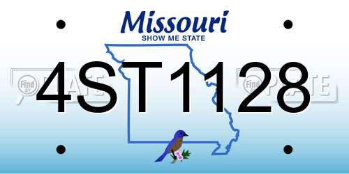 4ST1128 Missouri License Plate