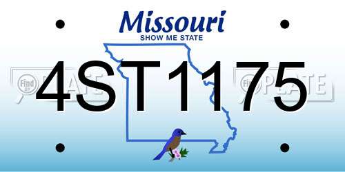 4ST1175 Missouri License Plate