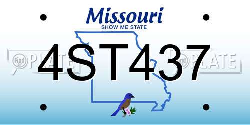 4ST437 Missouri License Plate