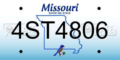 4ST4806 Missouri License Plate