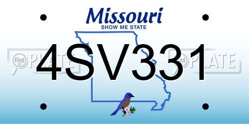 4SV331 Missouri License Plate