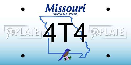 4T4 Missouri License Plate