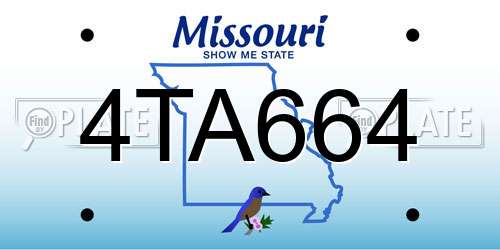 4TA664 Missouri License Plate