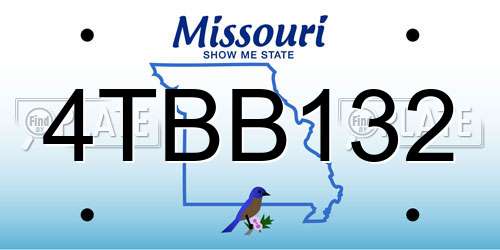 4TBB132 Missouri License Plate
