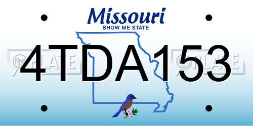 4TDA153 Missouri License Plate