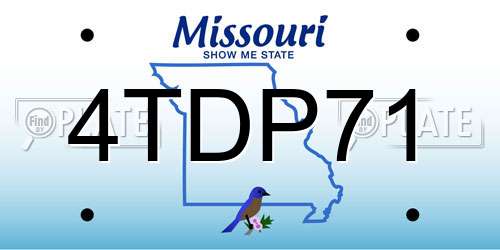 4TDP71 Missouri License Plate