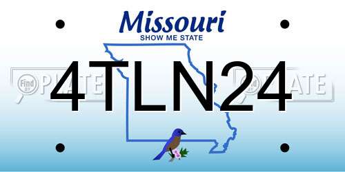 4TLN24 Missouri License Plate