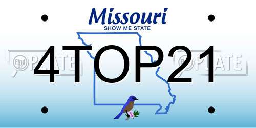 4TOP21 Missouri License Plate