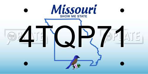 4TQP71 Missouri License Plate