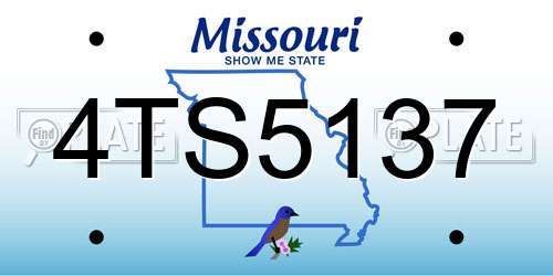 4TS5137 Missouri License Plate