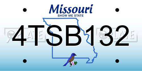 4TSB132 Missouri License Plate