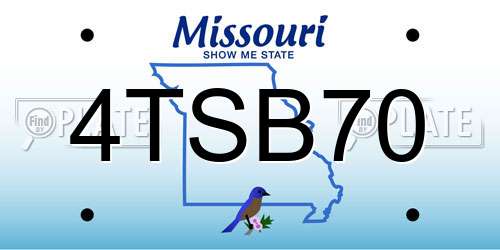 4TSB70 Missouri License Plate