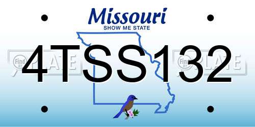 4TSS132 Missouri License Plate