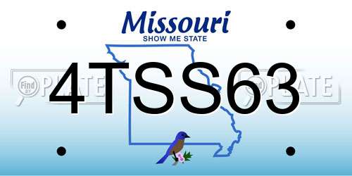 4TSS63 Missouri License Plate