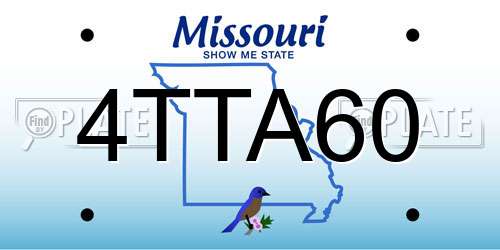 4TTA60 Missouri License Plate