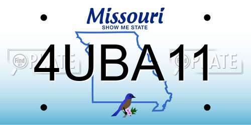 4UBA11 Missouri License Plate