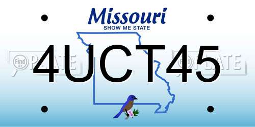 4UCT45 Missouri License Plate