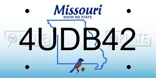 4UDB42 Missouri License Plate