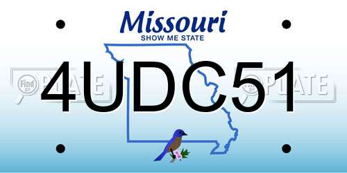 4UDC51 Missouri License Plate