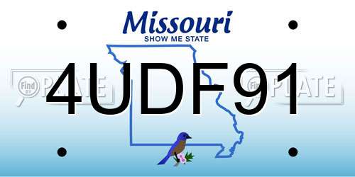 4UDF91 Missouri License Plate