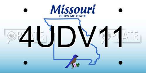 4UDV11 Missouri License Plate