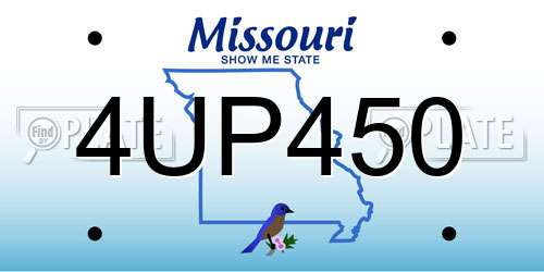 4UP450 Missouri License Plate