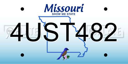 4UST482 Missouri License Plate