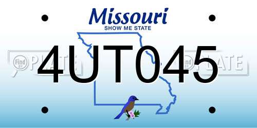 4UT045 Missouri License Plate