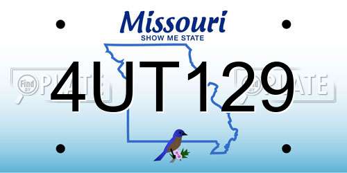 4UT129 Missouri License Plate