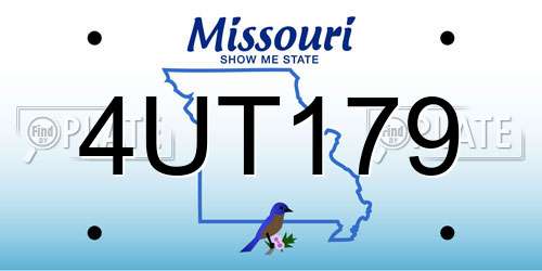 4UT179 Missouri License Plate