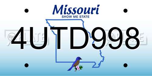 4UTD998 Missouri License Plate