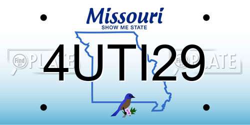 4UTI29 Missouri License Plate
