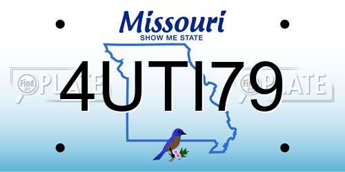 4UTI79 Missouri License Plate