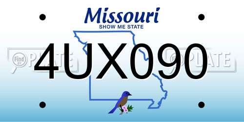 4UX090 Missouri License Plate