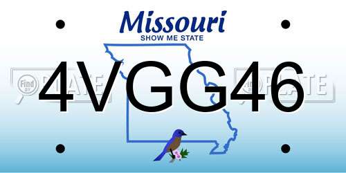 4VGG46 Missouri License Plate
