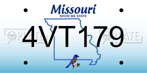 4VT179 Missouri License Plate