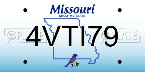 4VTI79 Missouri License Plate