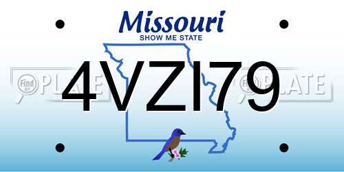 4VZI79 Missouri License Plate