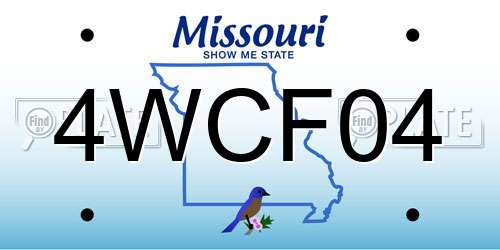 4WCF04 Missouri License Plate