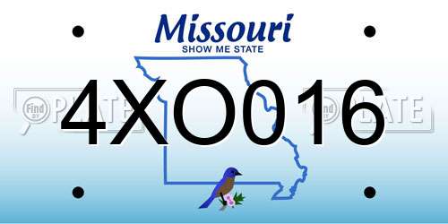 4XO016 Missouri License Plate