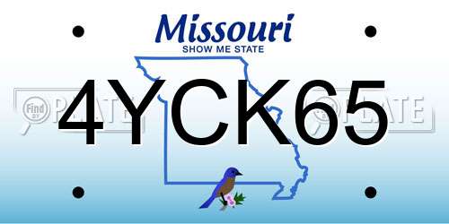 4YCK65 Missouri License Plate